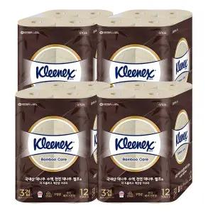 [신세계 규격](강남점)크리넥스 밤부케어 25m12롤 4팩