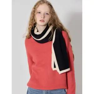 [하프클럽/]팁 배색 롱 니트 머플러 (택가격 79000원)