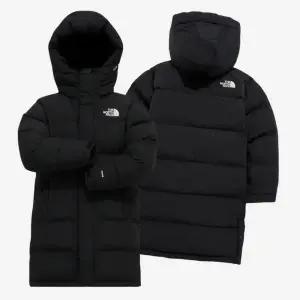 [매장판] 노스페이스 키즈 롱 패딩 다운 자켓 익스플로링 하이브리드 코트 NJ1DQ63S BLACK