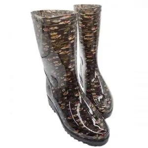 [라일리] Rly 고무장화 방수장화 여자 플라워 반장화 250mm