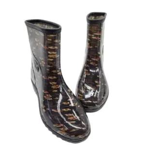 [라일리] Rly 방수장화 요딩안전장화 여자용 플라워 단장화 25