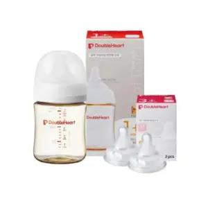 더블하트 신생아 분유 모유 젖병 1개 젖꼭지 M 2개