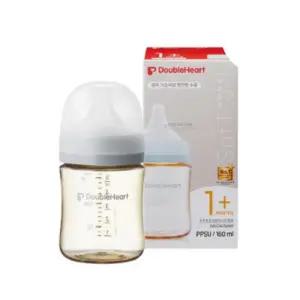 더블하트 신생아 수유 젖병 160ml 젖꼭지 S 그레이