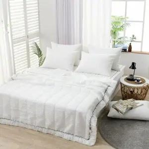 [골드스마일]크림 순면 시어서커 냉감 누빔이불 Q 180x220