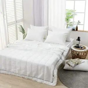 [골드스마일]크림 순면 시어서커 냉감 누빔이불 SS 155x205