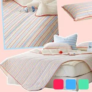 [골드스마일]터닝 스트라이프 순면시어서커 냉감 누빔이불 Q 3컬러