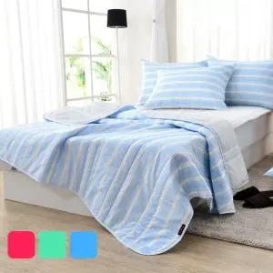 [골드스마일]퐁 스트라이프 냉감 누빔이불 SS 155x210 3컬러