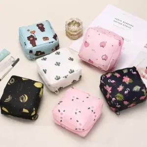 휴대용 미니 사각 파우치 1P 생리대 화장품 여성용품 (WE5C398)