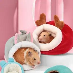 [골드스마일]골든 햄스터 집 은신처 겨울 숨숨집 꾸미기 4가지