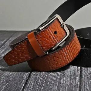 남성 가죽 디자인 캐주얼 정장 무늬 사이즈 조절 벨트