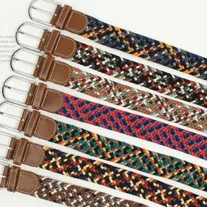 남성 여성 컬러 포인트 배색 유니크 캐주얼 스판 벨트