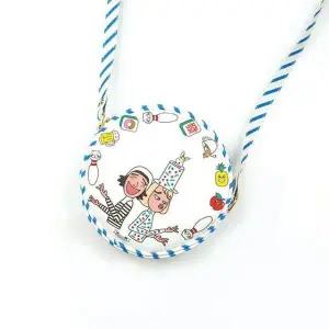 [하프클럽/]파스텔톤 귀여운 캐릭터 가방 여행용 원형 크로스백