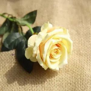 [하프클럽/]옐로우 장미 로즈가든 조화 벨벳 장식 인조꽃 l 인테