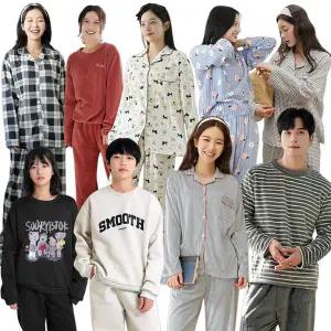 30% 모스트맘 국민 홈웨어/피치기모 세트/피치기모 원피스/긴팔파자마/커플/주니어잠옷/파자마 세트