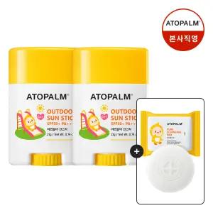 아토팜 야외놀이 선스틱 21g SPF50+ PA 2개 (gift 카밍솝+클렌징패드)
