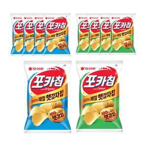 오리온 포카칩 제철햇감자 오리지널, 66g, 5개 + 어니언, 66g, 5개