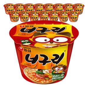 농심 너구리 큰사발, 111g, 16개