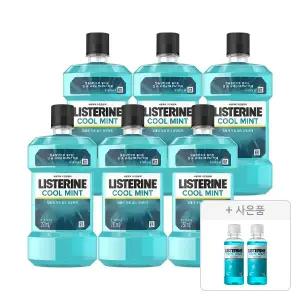 리스테린 쿨민트 250ml, 6개 + 증정(쿨민트 100ml, 2개)