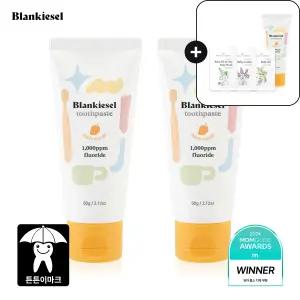 [치약 본품 추가 증.정] 블랑키즐 치약 아기 어린이 유아 고불소 애플망고향 60g 1+1