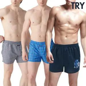 [십일절]트라이 사계절 남성 순면 트렁크 팬티5종세트(95~110사이즈) 드로즈/사각/런닝/빅사이즈