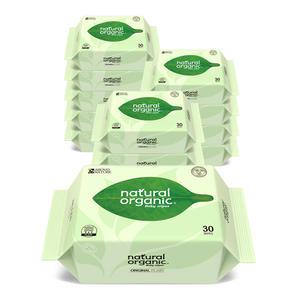 네츄럴오가닉 아기물티슈 오리지널 플레인 휴대용 리필형30매[12팩]