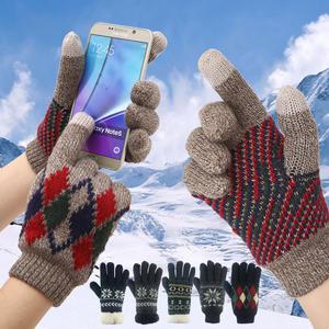 겨울 방한 니트 발열 장갑 커플 남자 여자 스마트폰