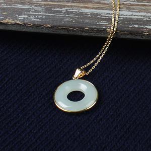 (JADE U) 제이드유 춘천옥 /동전세공 팬던트 옥목걸이