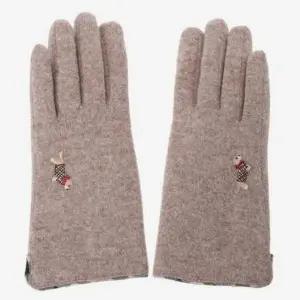 [닥스](강남점)베이지 퍼피자수 울 여성장갑 DCGV7F202I2