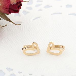 [엘리스톤] 14K 하트민자 원터치 귀걸이