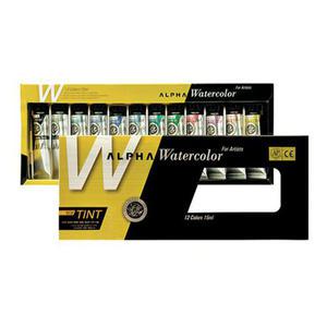 알파 골드 전문가용 수채 물감 수채화 물감 틴트 파스텔 15ml 12색 미술 화방 준비물