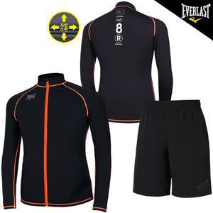 [에버라스트] E-890UBK+E-009PBK 래쉬가드 비취웨어 상하세트 / 수영복