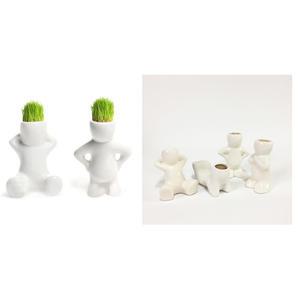 잔디 키우기 도자기 잔디 인형 디자인랜덤 1개 씨앗 기르기 초등 원예 학습 귀여운 화분