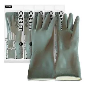 명진 오버핏 고무장갑-대(그레이) 5켤레