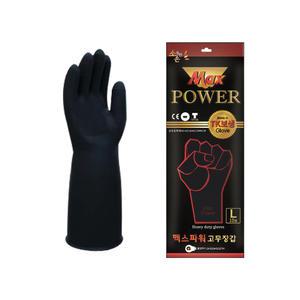 공업용고무장갑 TK보생 맥스파워 10호(검정) 1켤레