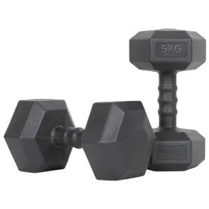 맨즈 육각 아령 5kg 2개 세트 덤벨 헬스