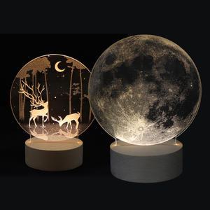 아트조이 LED 아크릴 원형 무드등 수유등 수면등 예쁜조명