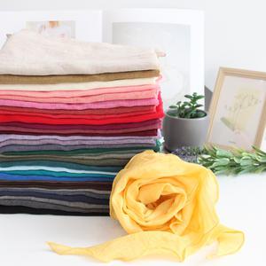 부드럽고 자극없는 면무지 롱삼각 스카프 사계절 스타일리쉬한