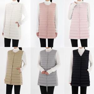 키튼 투웨이 거위털 구스100 오리털 덕다운100 경량패딩 롱조끼 패딩조끼