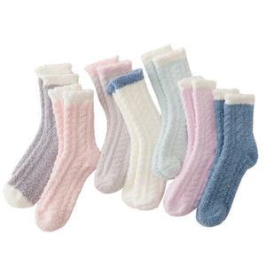 수면양말 6종세트 데일리 투톤 플리스 극세사 양말