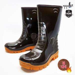 키다리슈즈 맨인블랙 방한장화/털장화/국산/겨울/빅사이즈/290/300/여성/남성/옵션가+有/B-01