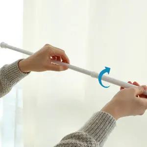 길이조절 압축커튼봉(100~180cm)_화이트