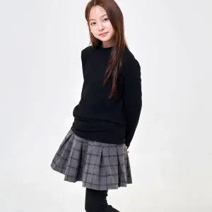 [모데쯔]주니어 겨울 기모 체크 치마 레깅스 치렝스 등교 10대 스쿨룩