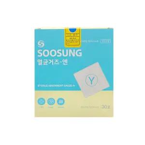 수성 멸균Y형거즈 10cm X 10cm 8겹 5매입 20포 접은 거즈