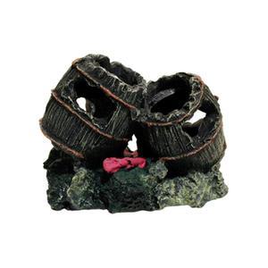 오크통 장식 C형 어항 수족관 장식품