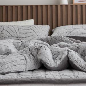 두꺼운 밍크촉감 겨울 극세사 침구 프리미엄 10미리 에슐리 차렵 이불 세트