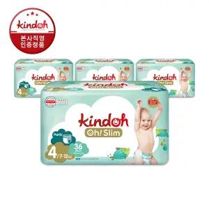 프리미엄 오슬림 팬티 기저귀 4단계 대형 36매x4팩