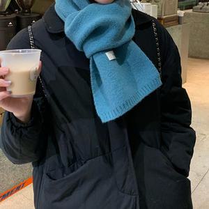 숏머플러 부드러운 쁘띠 니트 가벼운 미니 목도리 아동 여성 남성
