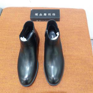 [행복한백화점][에스콰이아]특가 포트폴리오 남성 깔끔한 지퍼 첼시부츠 검정색 소가죽  061