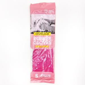 하얀손 고무장갑 진달래(S) 핑크/ 소형고무장갑 주방