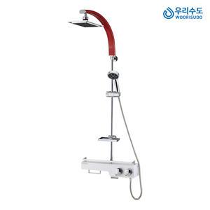 보니스 국산 선반형 해바라기 831 레드 실버 화이트 샤워기 욕실수전 수도꼭지 레인샤워기